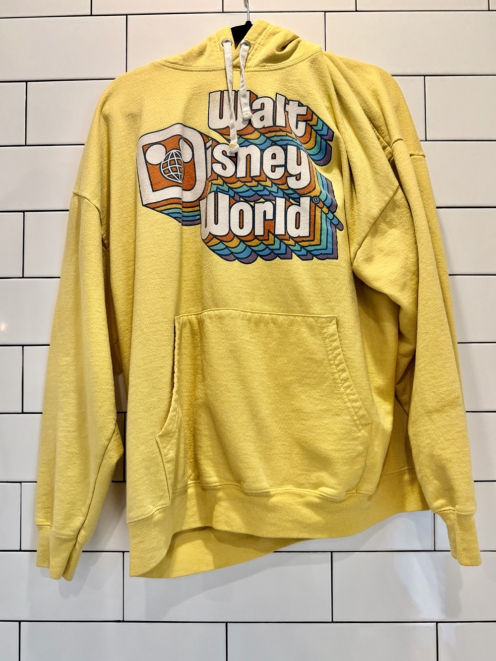 Disney Yellow Retro Walt Disney World Pullover Hoodie